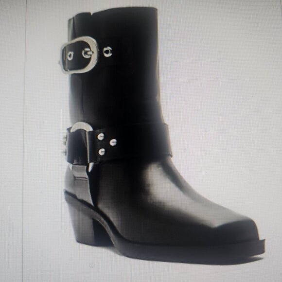 Arezzo Black Leather "Kaia" Boots. NIB. Size 7.5 - Picture 1 of 13